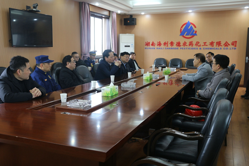 常德市政府副市长汤祚国来乐虎集团常德公司督导 安全工作